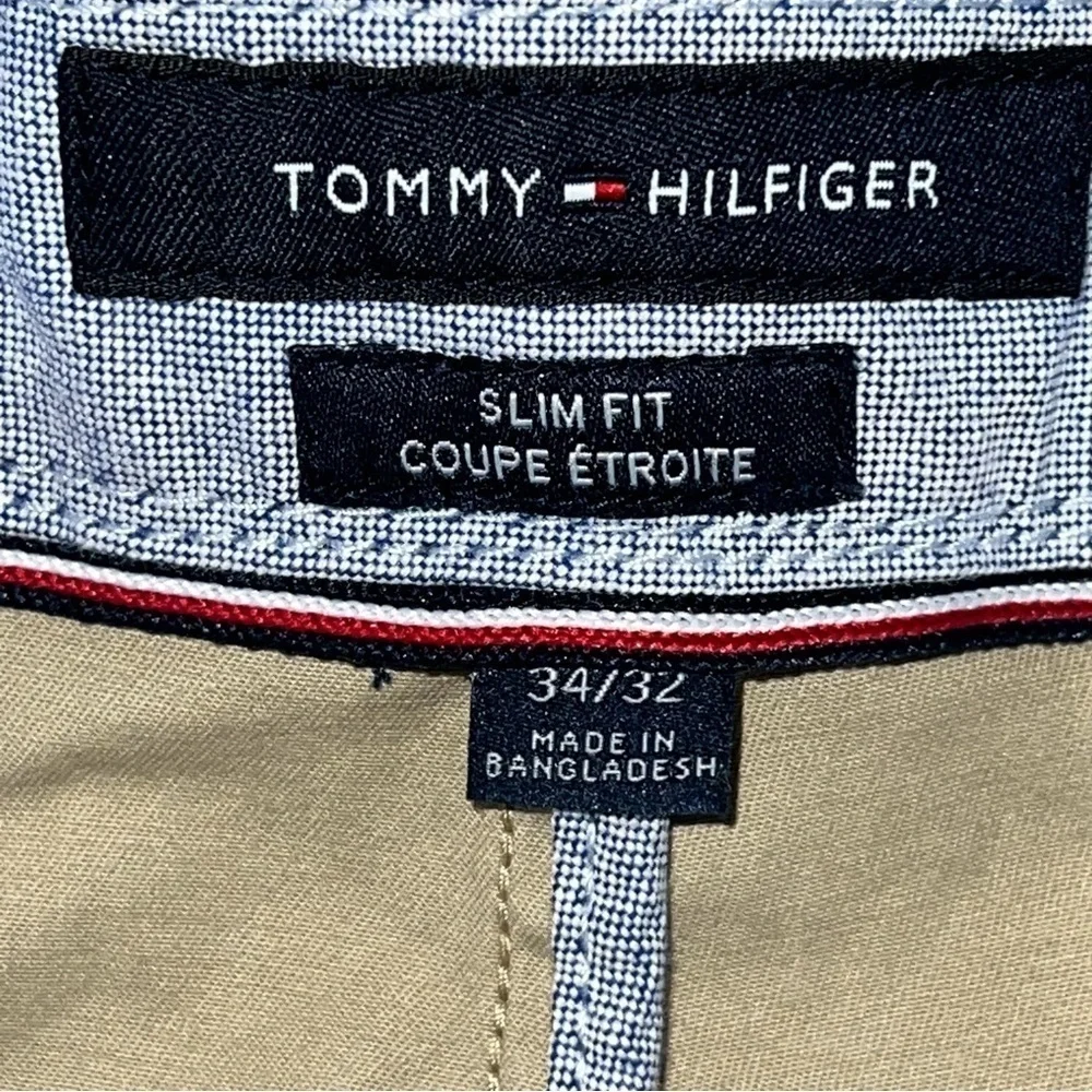 Tommy Hilfiger Slim Fit Chino Pants 34x32 Beige Casual Classic Style